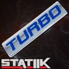 New Turbo Metal Badgeemblem Decal Logo For Hood Trunk Car Bumper Fender Blue New Turbo Metal Badgeemblem Decal Logo For Hood Trunk Car Bumper Fender Blue