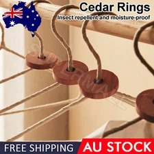 12pc Moth Cedar Wood Rings Repellent Killer Hanger Anti Mildew Drawers OZ