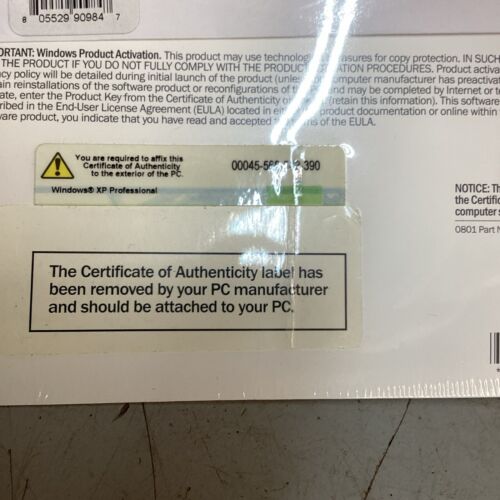 NEW Microsoft Windows XP Professional SP2 Version 2002 X08-48124 - DELL PC - Picture 3 of 4