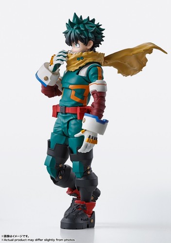 ACTION FIGURE BANDAI S.H.FIGUARTS MY HERO ACADEMIA IZUKU MIDORIYA 140mm - Foto 3 di 9