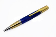 Two Chrome & Gold Accents Gallant Pen Woodtur...