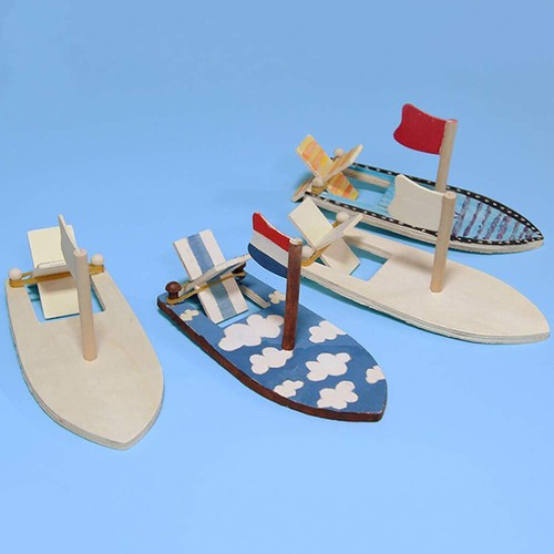 5 Pcs officiel Segelmodell Kinder Malen Hölzernes Segelboot Holzsegelboot