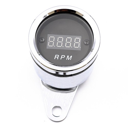 Universal LED Digital Tachometer Speedometer Motorcycle Gauge Waterproof 12V (Si - Picture 5 of 12