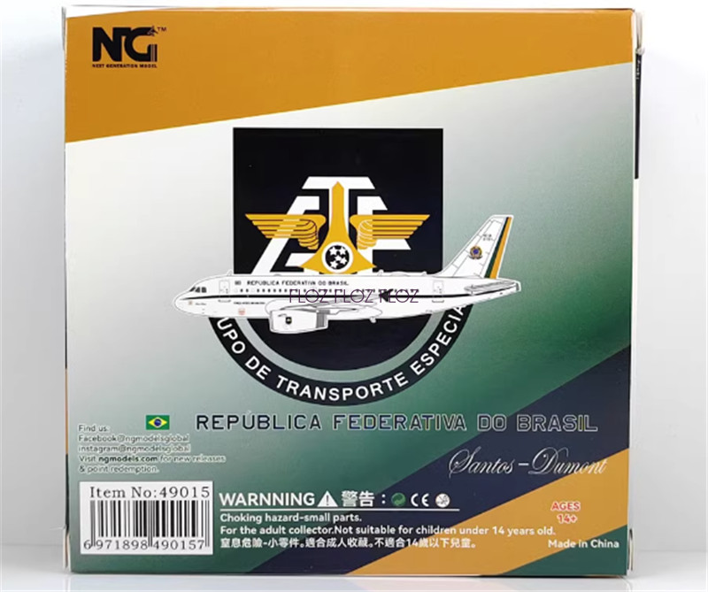 NG Models FORCA AEREA BRASILERA for Airbus A319 FAB2101 15 1:400 Aircraft Model