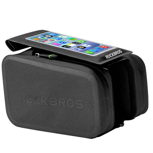 Fahrradrahmentragetasche Rockbros Handy Halterung Tasche Case Cover Schwarz - Zdjęcie 2 z 12