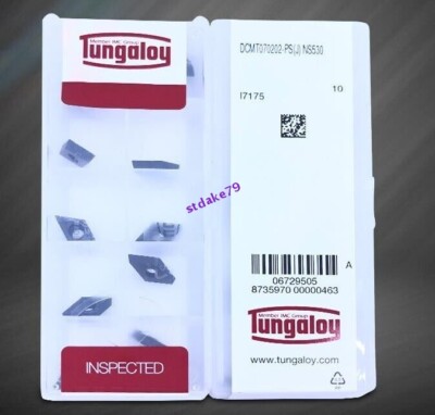 10PCS Tungaloy DCMT070202-PS NS530 Cermet inserts CNC turning blade