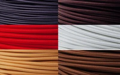 EDI-TRONIC Stoffkabel Kupfer Textilkabel Lampenkabel Stromkabel H03VV-F 3x0,75 3-adrig