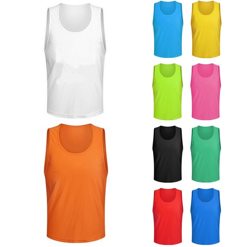 Kids Boys Girls Vest Casual Top Football Tank Practice Activewear Summer Shirt - Bild 2 von 47