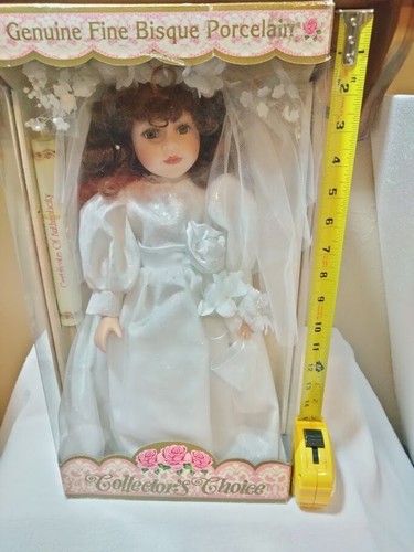Collectors Choice Genuine Fine Bisque Porcelain 18" Wedding Doll Limited Edition - Picture 11 of 11