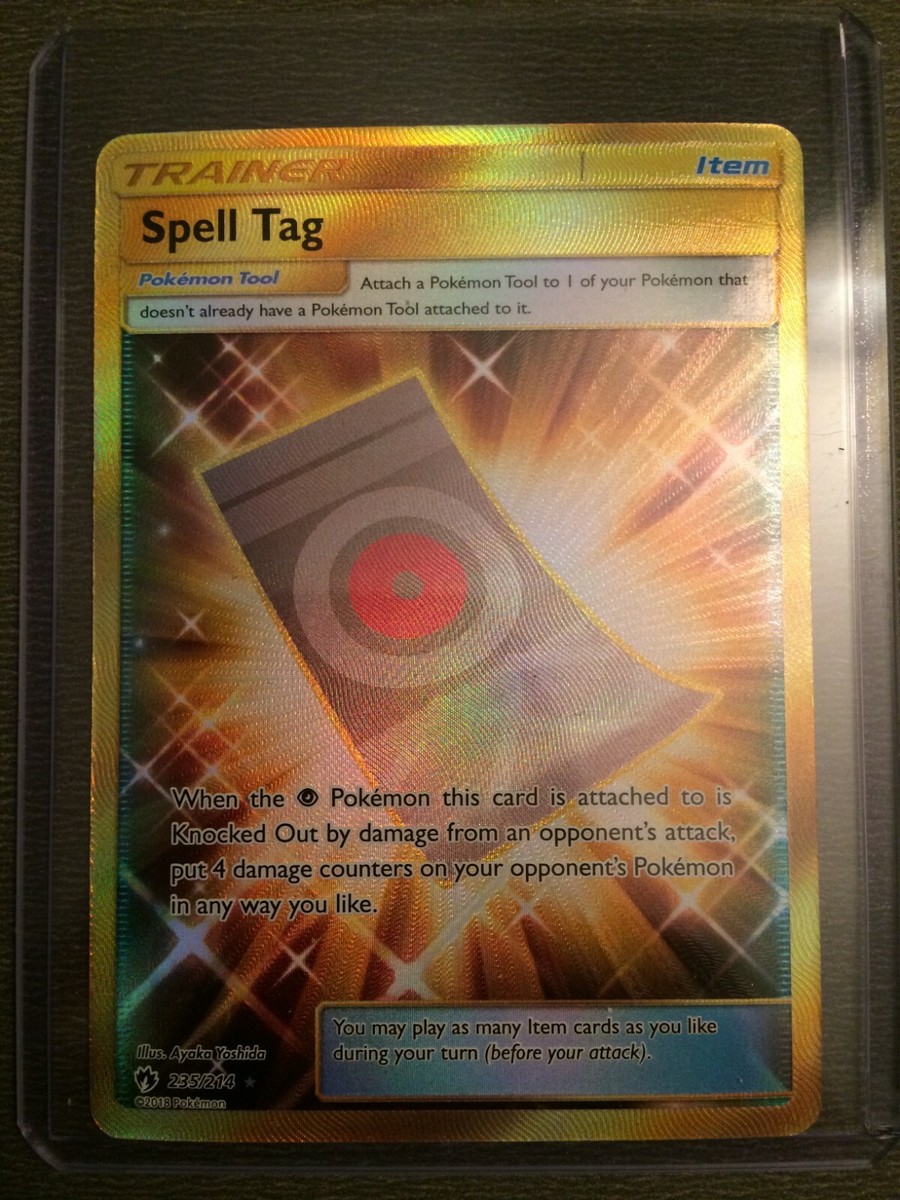 Pokemon Trading Card Game Lost Thunder Secret Rare Spell Tag #235