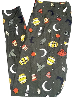 NWT LuLaRoe TC2 (18+) Witch Please Pumpkins Moons Candy Bats Halloween Leggings