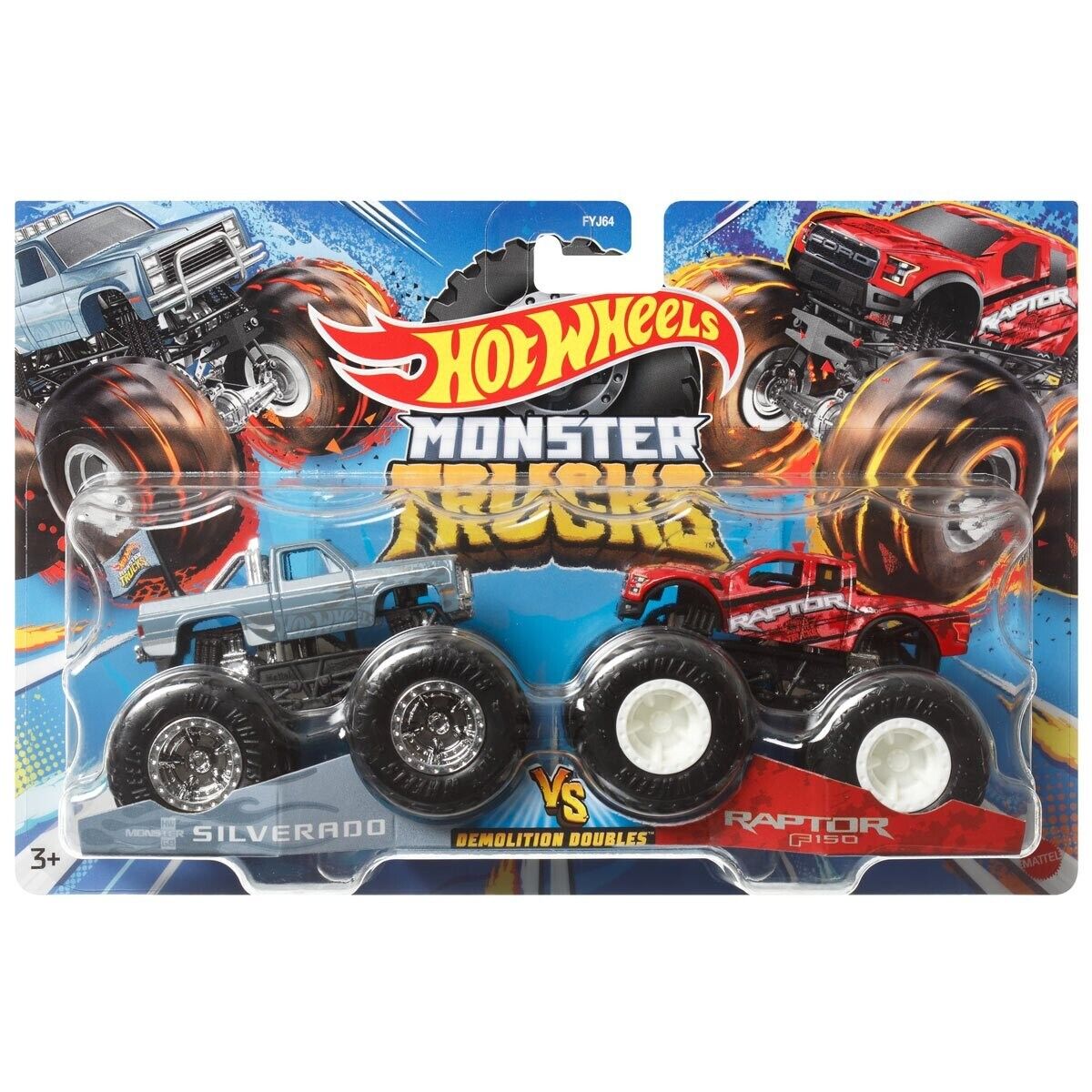 Hot Wheels Monster Trucks Demolition Doubles 1:64 - Silverado / Raptor