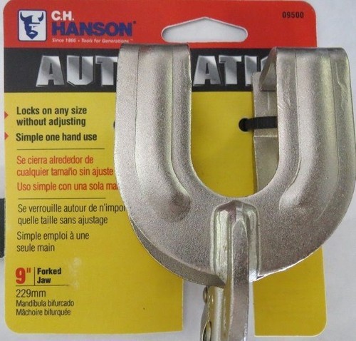 CH Hanson 09500 9" Forked Jaw Self-Adjusting Locking Pliers - Picture 2 of 4