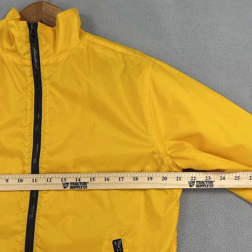 Vintage Eddie Bauer Jacket Women’s S Full Zip Nylon Rain Shell Yellow Pockets - Picture 11 of 13