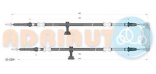 ADRIAUTO Handbremsseil bremsseil hinten passend für Opel Vectra C Z02 33.0291