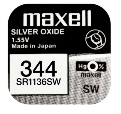 3 x Maxell 344 SR1136SW SR42 242 RW36 R344/12 Uhrenbatterie 1,55 V Knopfzelle