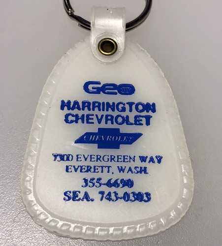 Everett WA Harrington Chevrolet Chevy Washington Auto Car Dealer Keychain Ring