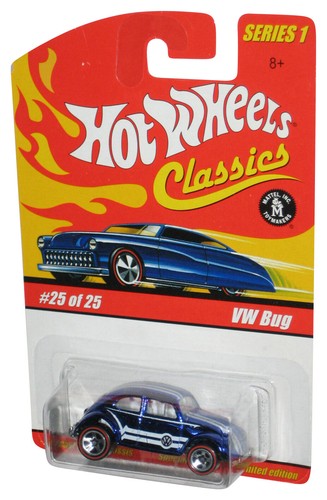 Hot Wheels Classics Series 1 (2004) Blue VW Bug Toy Car #25/25