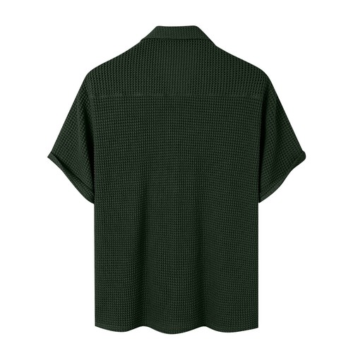 Camisa Para Hombres Verano Con Botones Manga Corta Campamento Cubano Guayabera Playa Prendas para el torso EE. UU. - Imagen 16 de 47