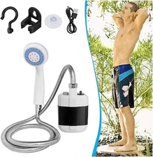 Portable Camping Shower Pump 2200mAh USB Rechargeable Camp Shower Pump M3C2