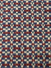 GP & J Baker Semi Plain Uphol Fabric- Burford Weave / Red Blue 3.90 yd BF11035.7