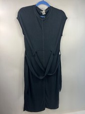 NWT Urban Romantics Dress Women's Sz S Gray Cap Sleeves False Wrap Tie to Back