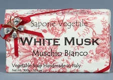ALCHIMIA SOAP WHITE MUSK Handmade Vegetable 10.5 oz Bar Soap Italy