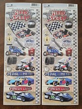 Race Car Sticker Sheets, Paper House Cardstock stickers, Need for Speed, raceway