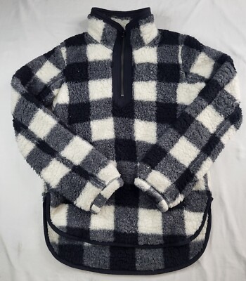 Abercrombie Fitch Pullover Women Size XS Sherpa Fleece 1/4