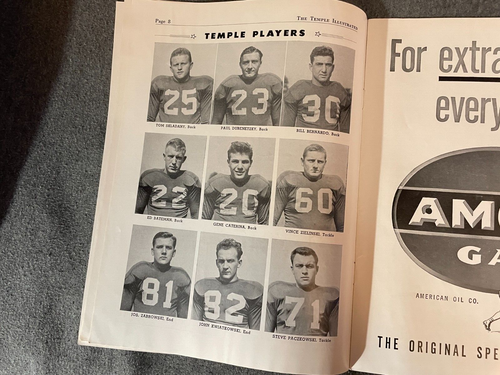 Penn State vs Temple University College Football Program 1949 Beaver Field - Picture 2 of 5