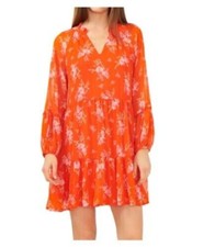 VINCE CAMUTO LADIES THREE TIER MINI DRESS, ORANGE/PINK *CHOOSE SIZE*
