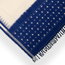 Blue Cotton Pochampally Handloom Dupatta