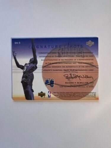 2001-02 Upper Deck Sweet Shot Darrell Armstrong Signature Shots Autograph DA-S - Picture 3 of 4