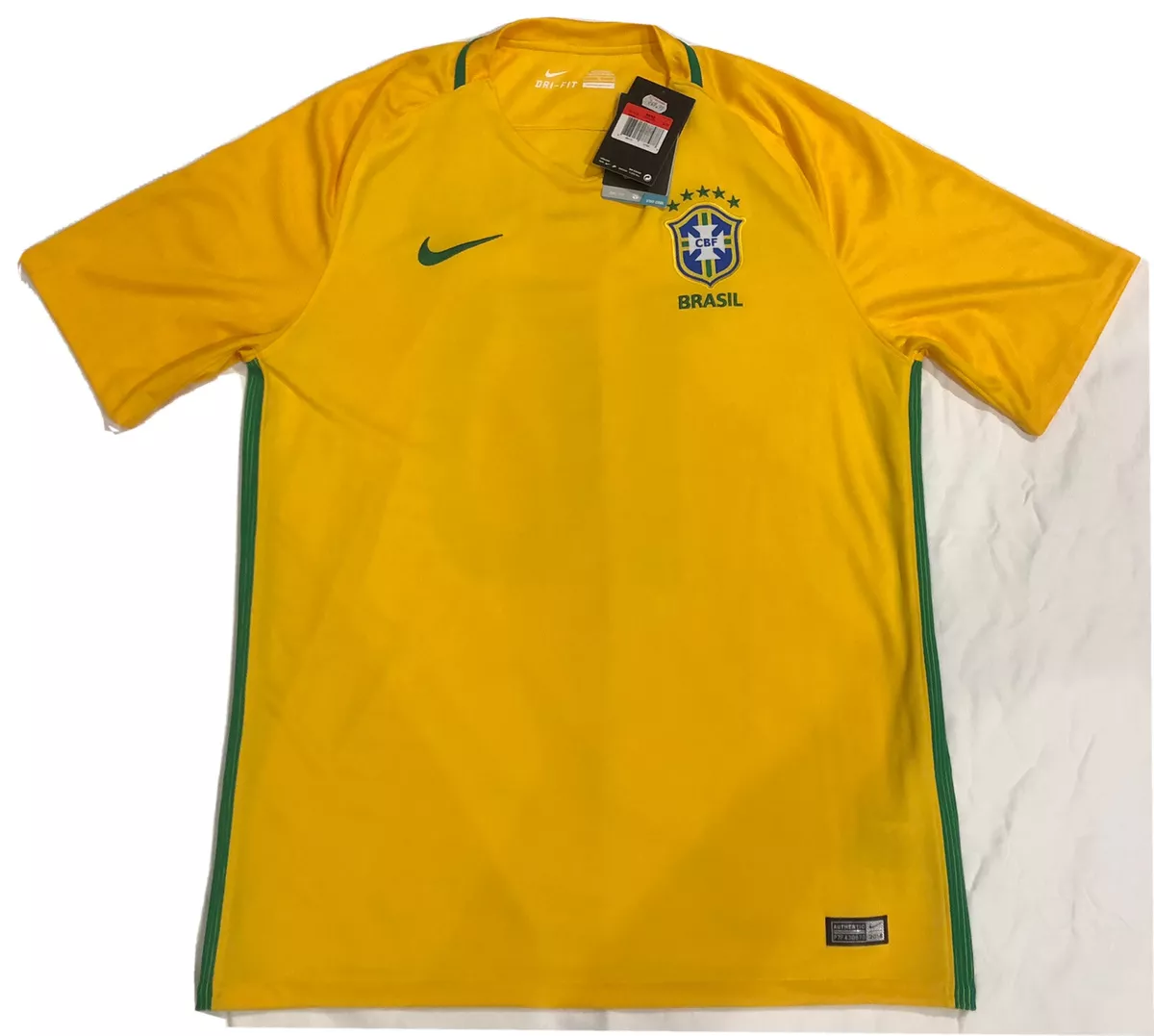 RARE* EXCLUSIVE 2016 Home Brazil World Cup Brasil Soccer Jersey Nike Men's  L