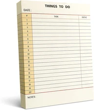 300 Sheets Daily to Do List Notepad Notebook Library Card to Do Planner 