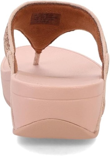 FitFlop Lulu sandali glitter infradito sandali da donna in oro rosa UK 6 NUOVI - Foto 5 di 8