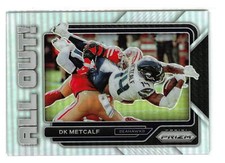 DK METCALF #AO-11 2022 PANINI PRIZM SEAHAWKS ALL OUT SILVER READ