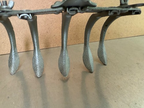 Nice Vintage 5-TINE FARM CULTIVATOR RAKE GARDEN HAND TILLER Adjustable - Picture 12 of 16