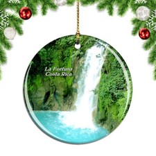 Costa Rica La Fortuna Waterfall La Fortu Christmas ornament city travel souvenir