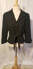Kay Unger 8 black waist jacket long sleeve