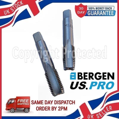 USPRO US PRO M14 X 1.5MM TAP TAPER & PLUG SET TAP & DIE METRIC 1.5 PITCH THREAD REPAIR