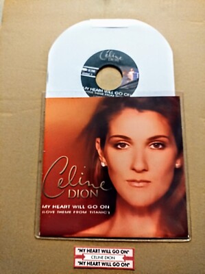 CELINE DION MY HEART WILL GO ON - 7'' UK JUKEBOX VINYL 45 KOSTENLOSE INDIVIDUELLE BILDHÜLLE