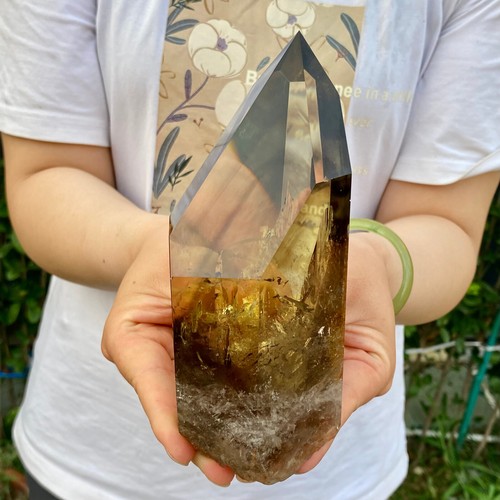 1.87LB Natural Citrine backbone cluster mineral specimen quartz crystal healing - 第 5/18 張圖片