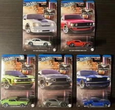 Hot Wheels 60 Year's Of Mustangs Silver Series 1/64 Set Of 5 *HTF* IN HAND