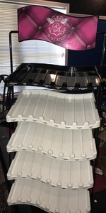 Ruby Kisses Multi-Tier Beauty Counter & Tabletop Display Rack Plastic Metal