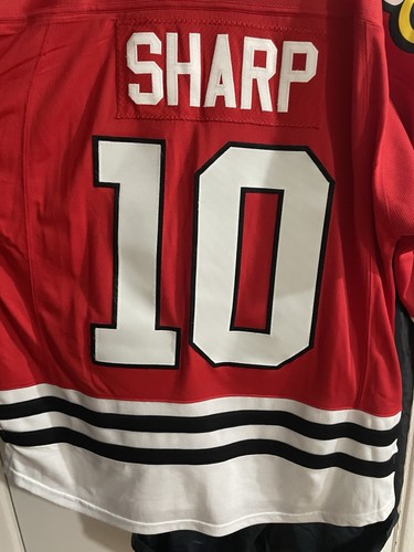 Chicago Blackhawks Patrick Sharp #10 NHL Hockey Reebok Red Jersey Size L - Picture 8 of 10