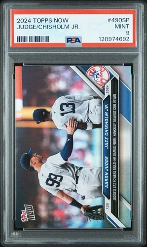 2024 Topps Now SP Variations Aaron Judge Jazz Chisholm #490SP PSA 9 MINT