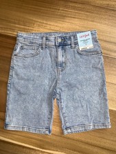 Cat Jack Kids Boys Relaxed Tapered Denim Shorts Stretch Light Blue Size 8
