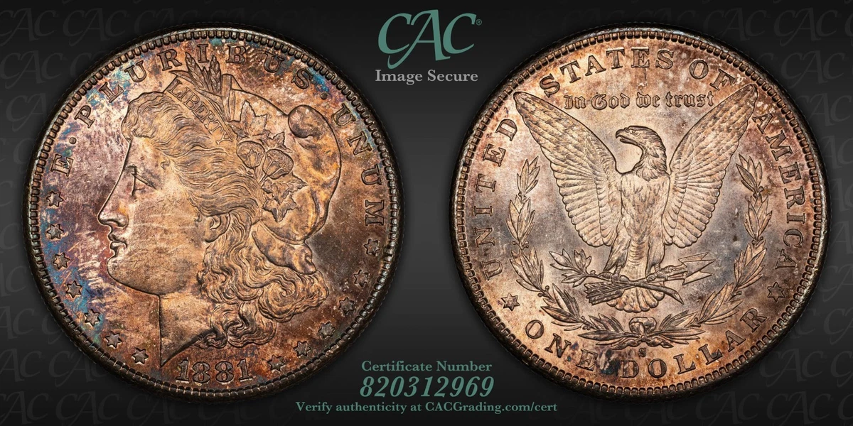 1881年 モルガン・ダラー $1 MS 63 MS 63 Graded 1881 Year Morgan US Dollars (1878-1921) for sale | eBay