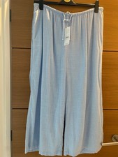George pale blue wide leg elasticated women's trousers - size 16 - new with tags